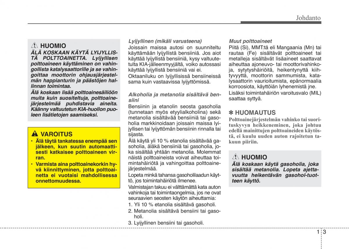 KIA Picanto II 2 omistajan kasikirja / page 7