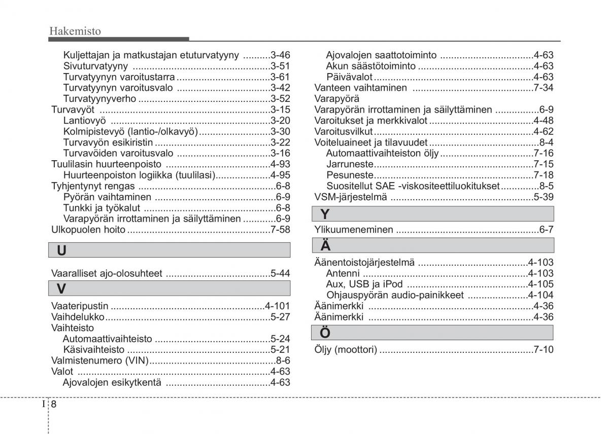 KIA Picanto II 2 omistajan kasikirja / page 459