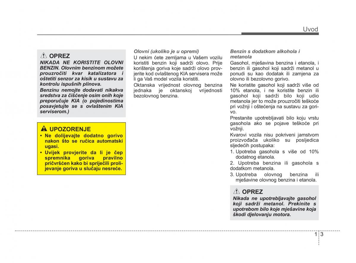 KIA Picanto II 2 vlasnicko uputstvo / page 8