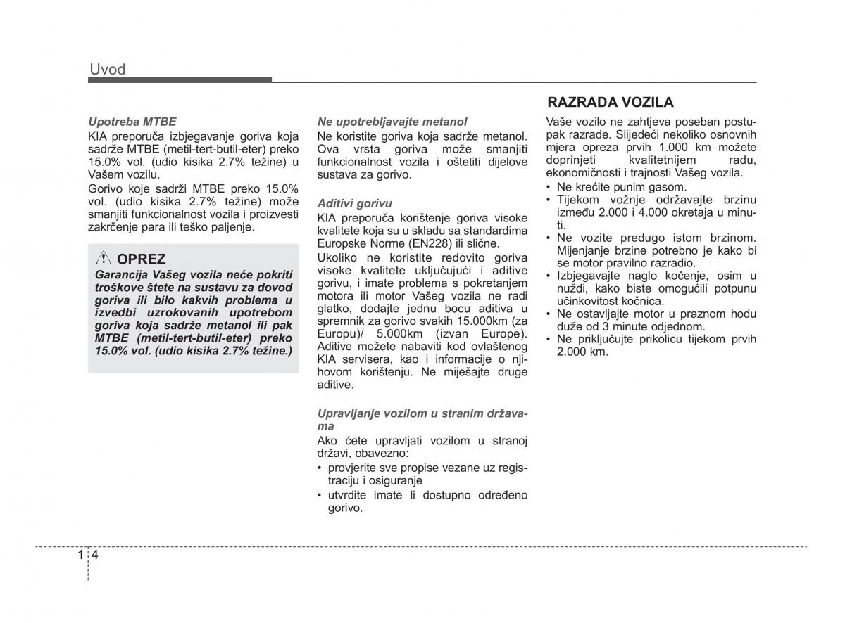KIA Picanto II 2 vlasnicko uputstvo / page 9
