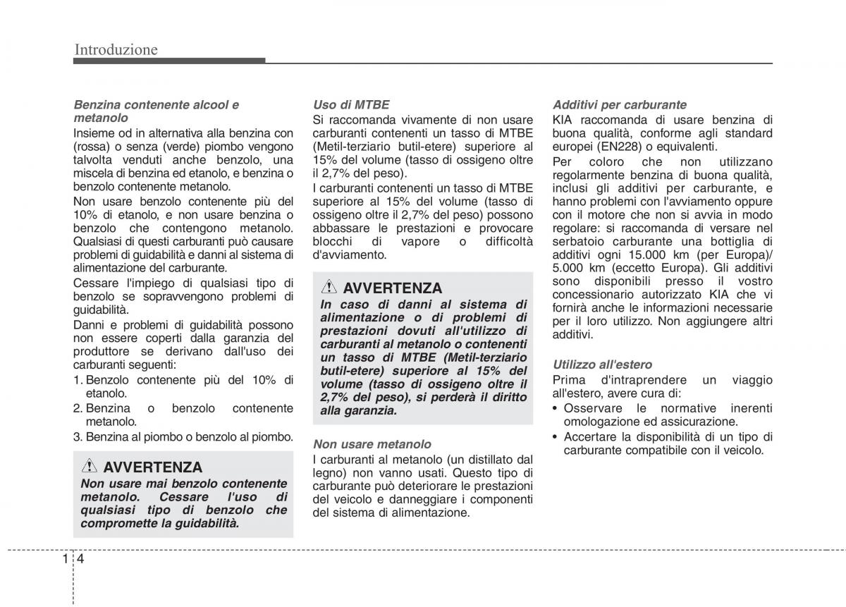 KIA Picanto II 2 manuale del proprietario / page 7