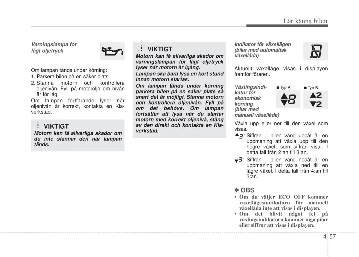 KIA Picanto II 2 instruktionsbok / page 127