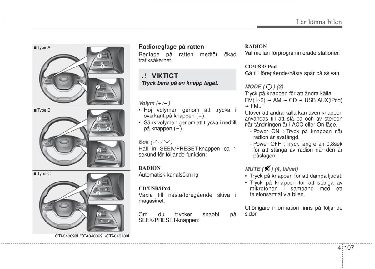KIA Picanto II 2 instruktionsbok / page 177