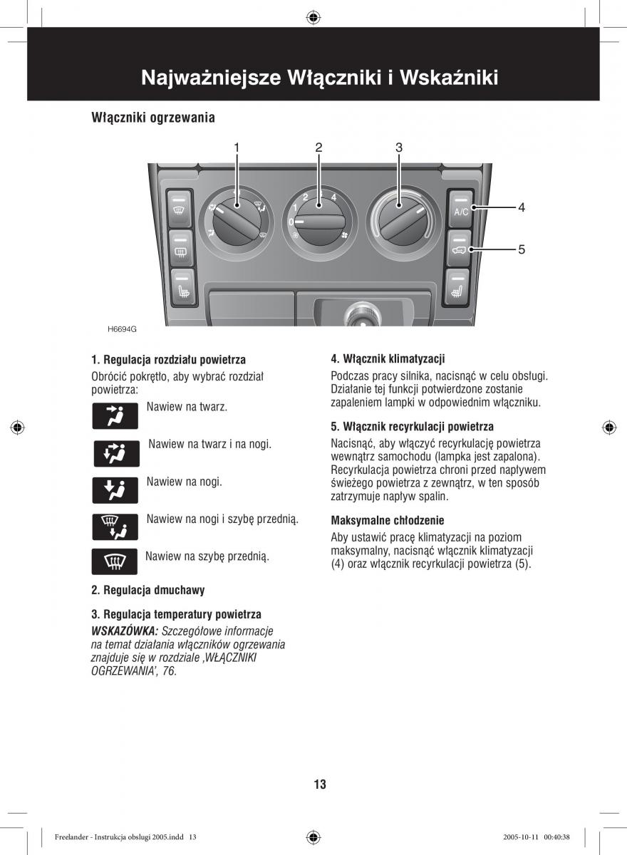 manual  Land Rover Freelander I 1 instrukcja / page 13