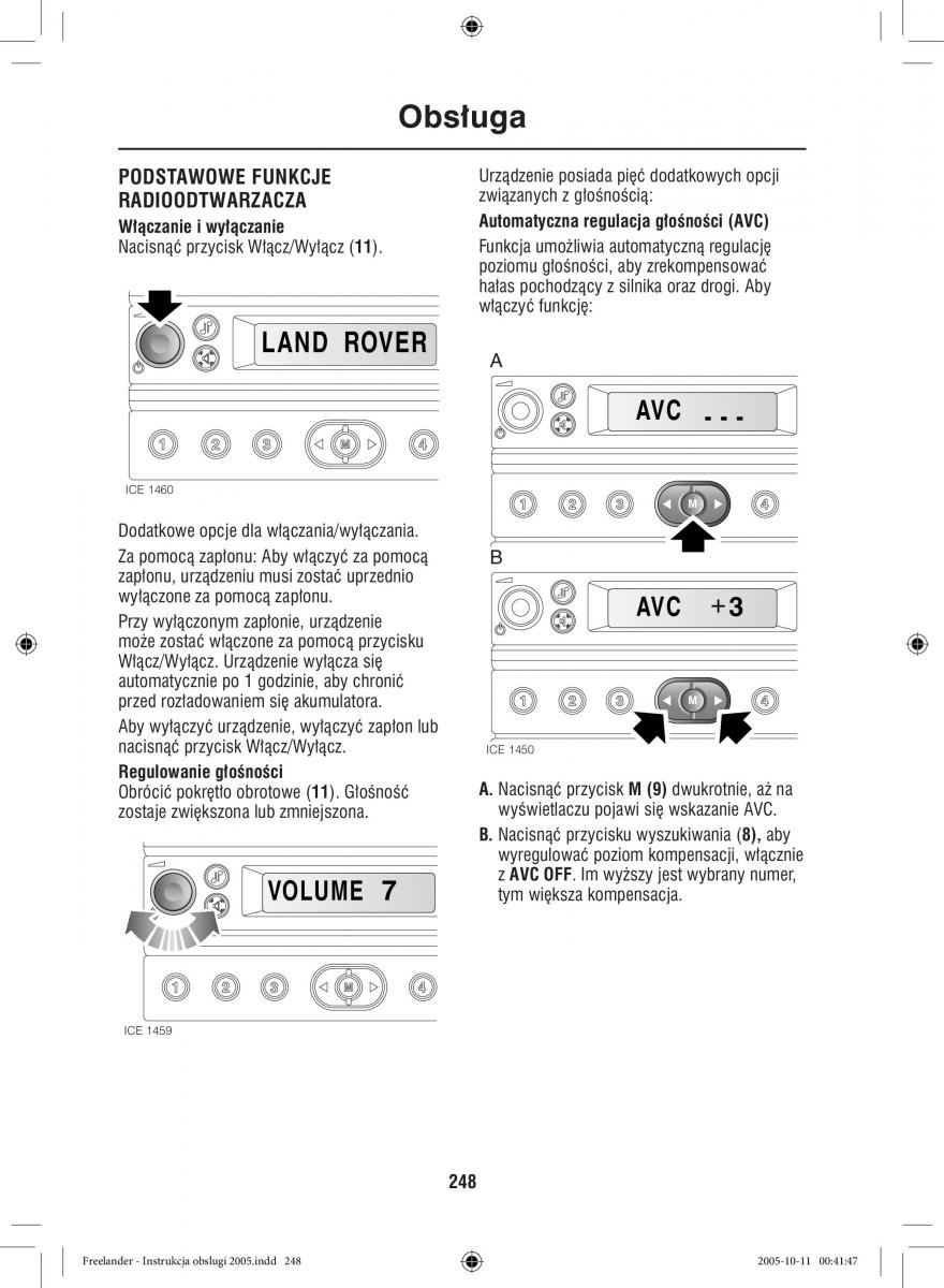 Land Rover Freelander I 1 instrukcja obslugi / page 248