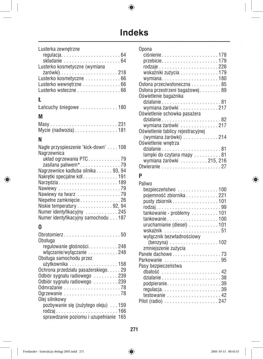 manual  Land Rover Freelander I 1 instrukcja / page 271