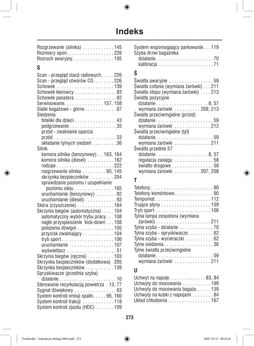 manual  Land Rover Freelander I 1 instrukcja / page 273