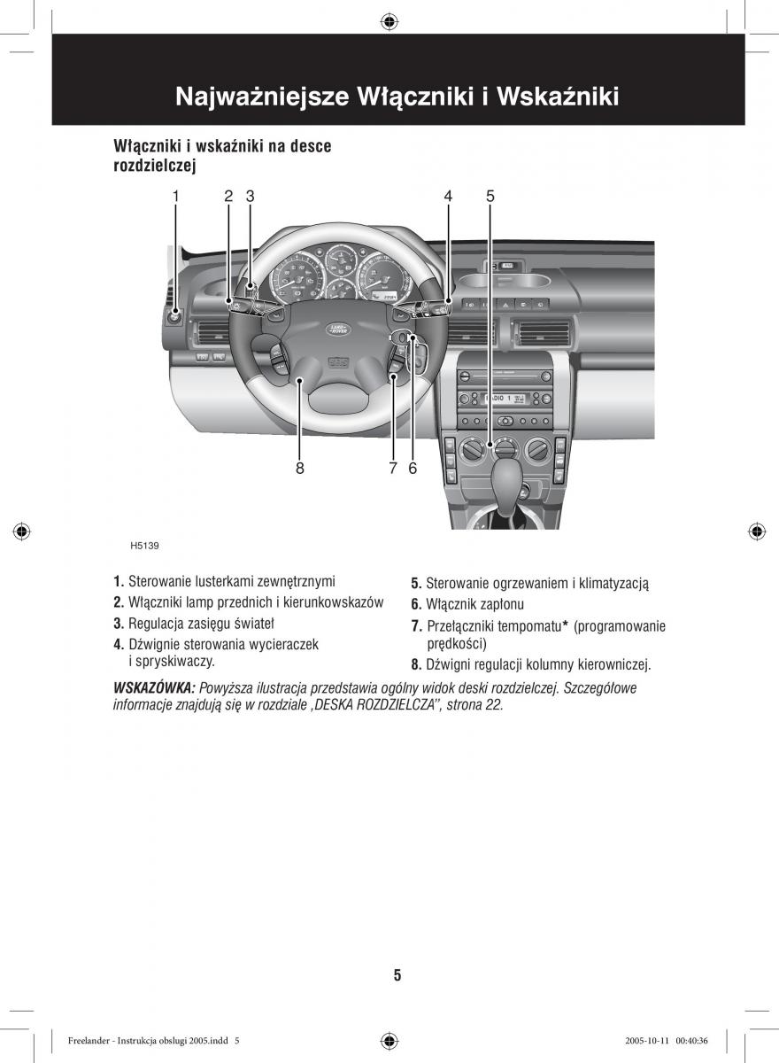 manual  Land Rover Freelander I 1 instrukcja / page 5