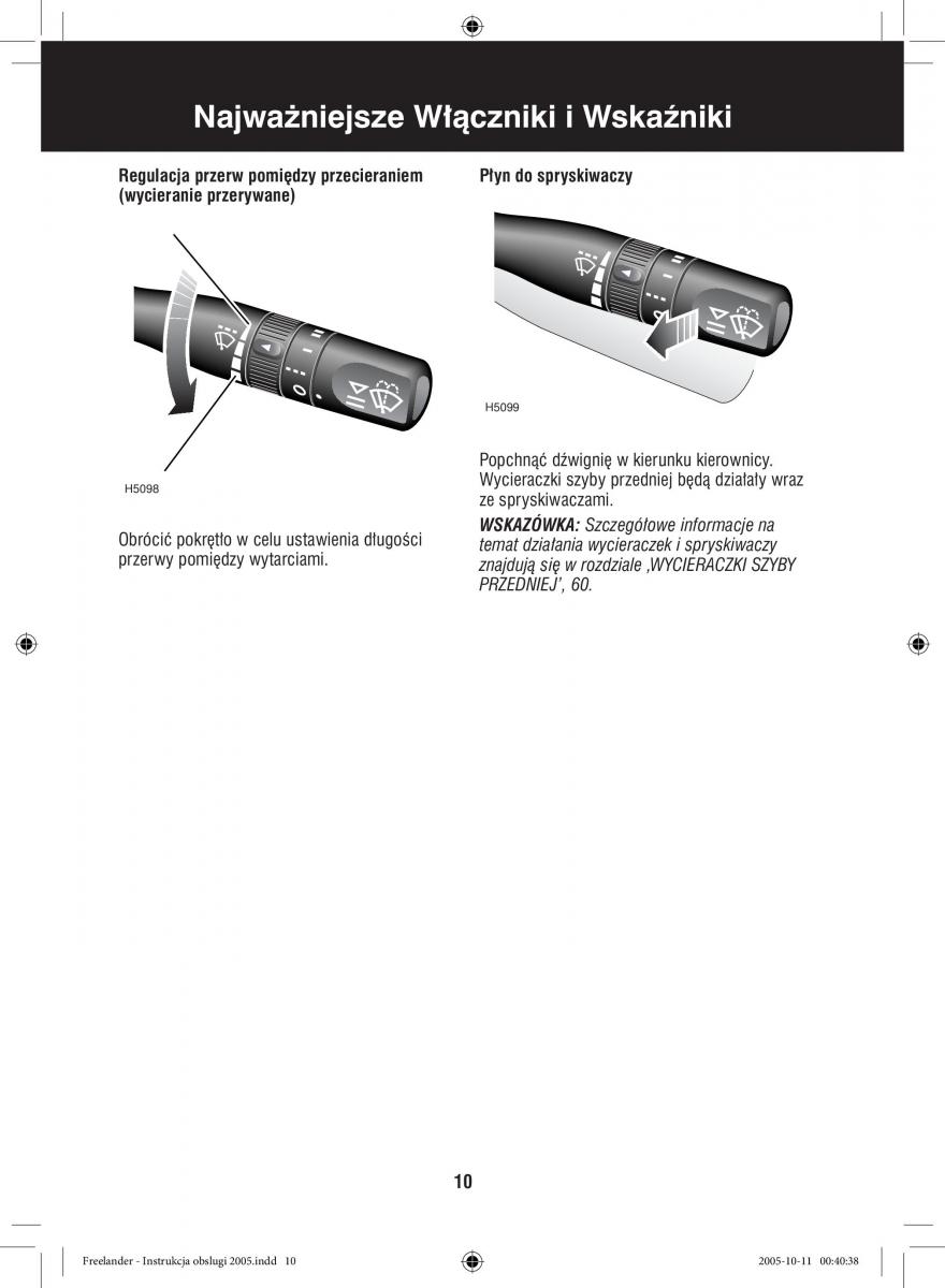 Land Rover Freelander I 1 instrukcja obslugi / page 10