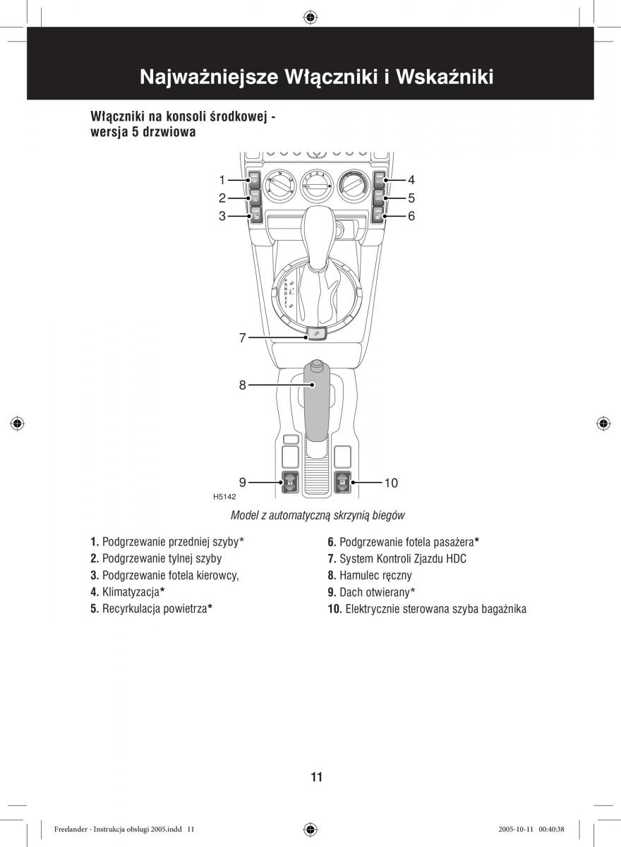 manual  Land Rover Freelander I 1 instrukcja / page 11