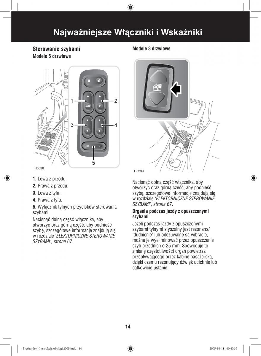 Land Rover Freelander I 1 instrukcja obslugi / page 14