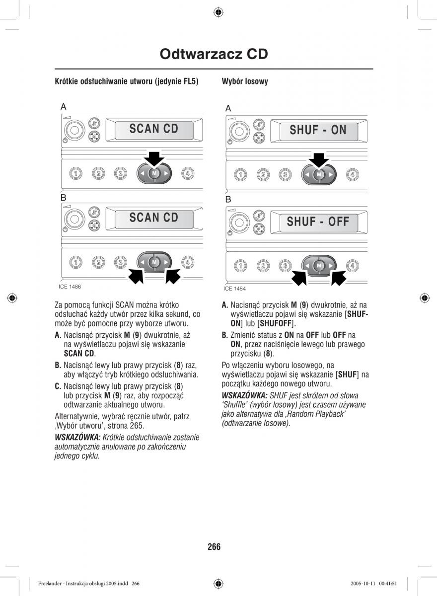Land Rover Freelander I 1 instrukcja obslugi / page 266