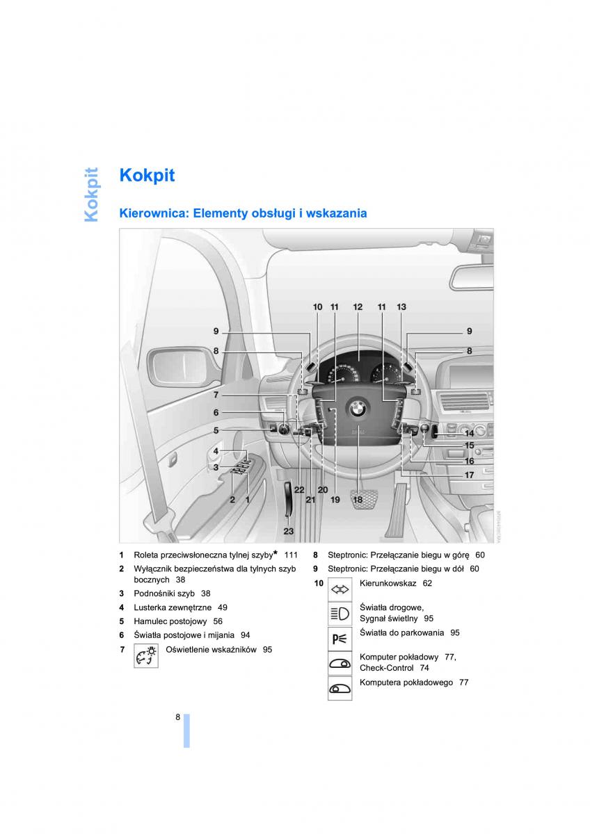 BMW 7 E65 E66 E67 instrukcja obslugi / page 10