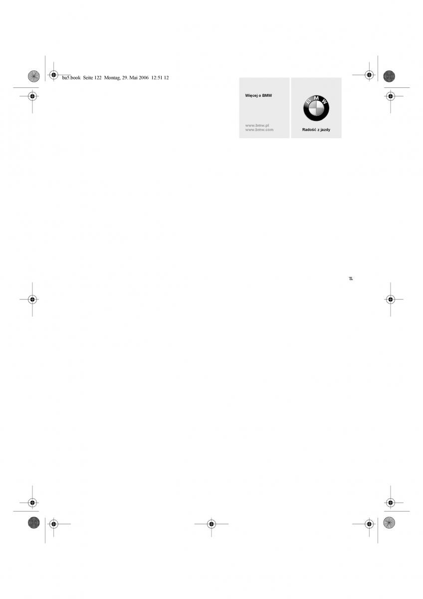 BMW Z4 E85 E86 instrukcja obslugi / page 123