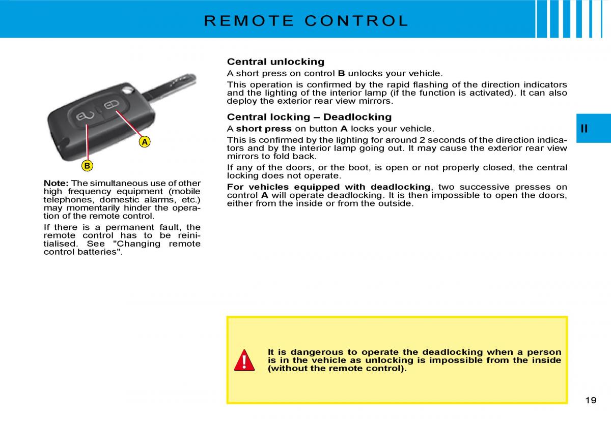 Citroen C2 owners manual / page 1