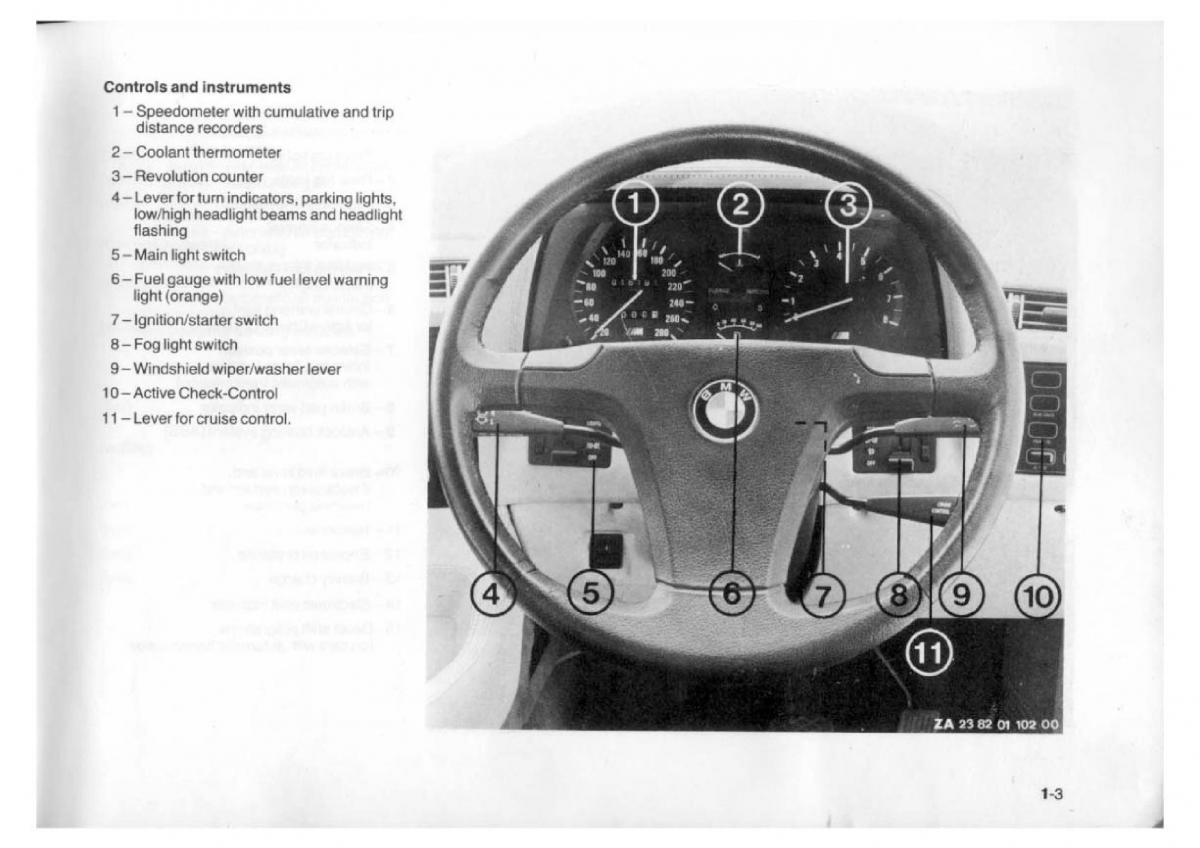 BMW 7 E23 owners manual / page 9