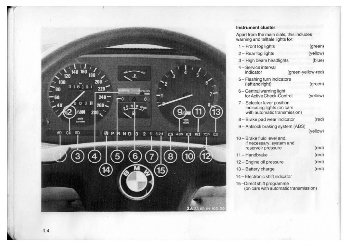 BMW 7 E23 owners manual / page 10