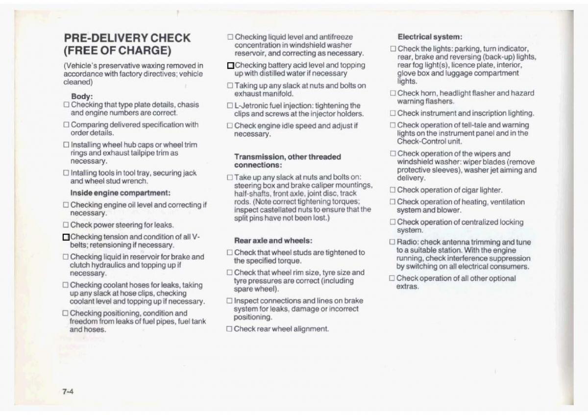 BMW 7 E23 owners manual / page 150