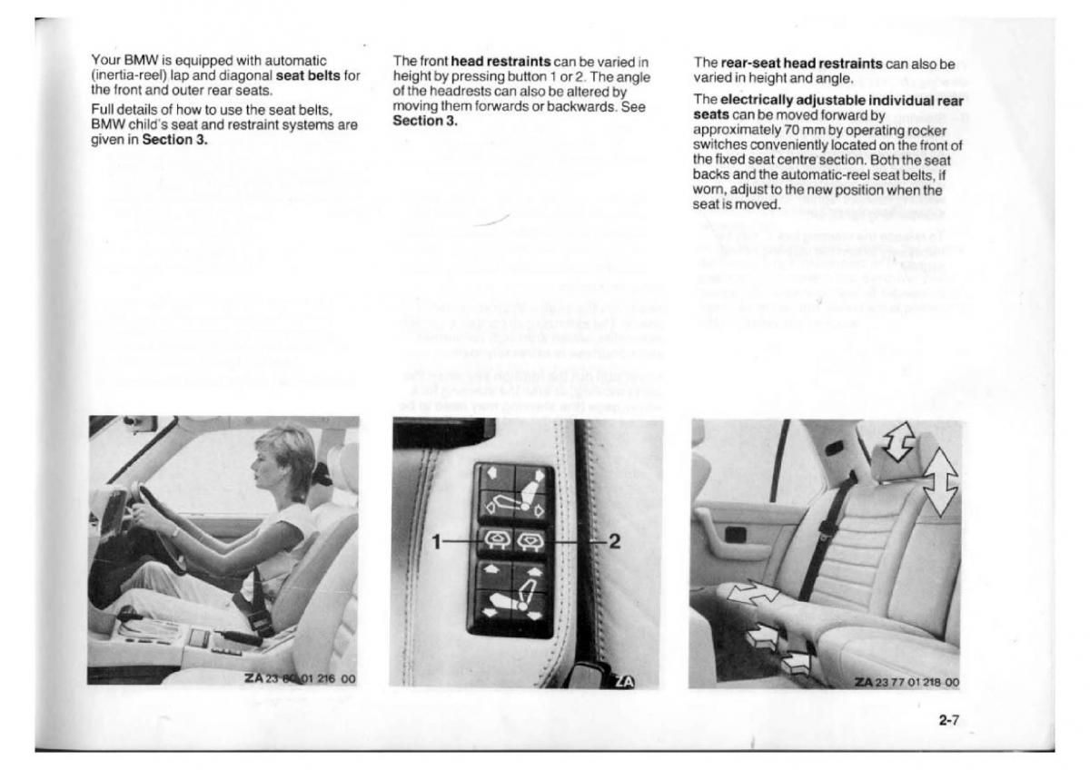 BMW 7 E23 owners manual / page 23
