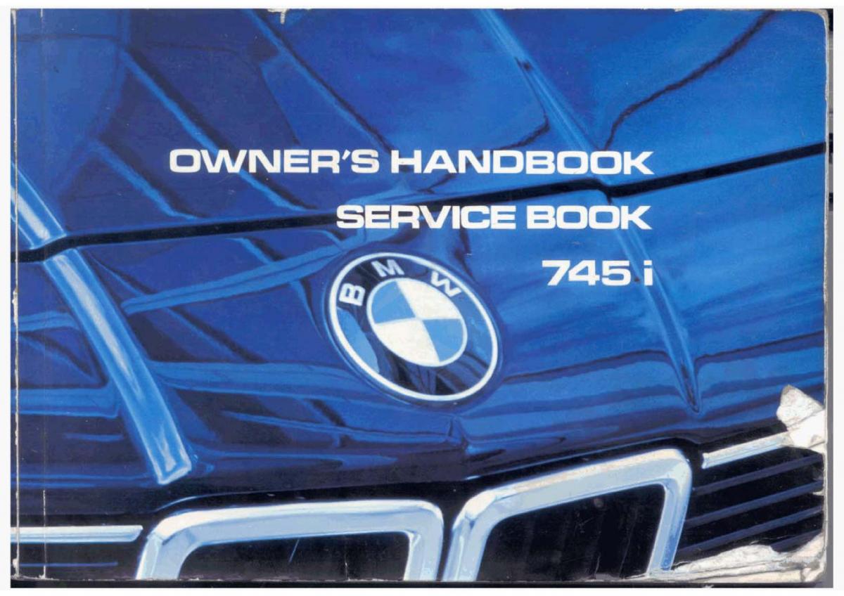 BMW 7 E23 owners manual / page 1