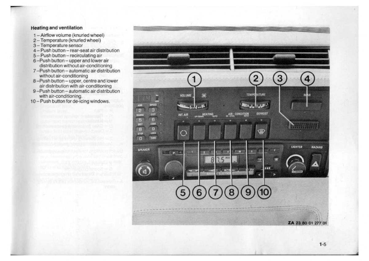 BMW 7 E23 owners manual / page 11