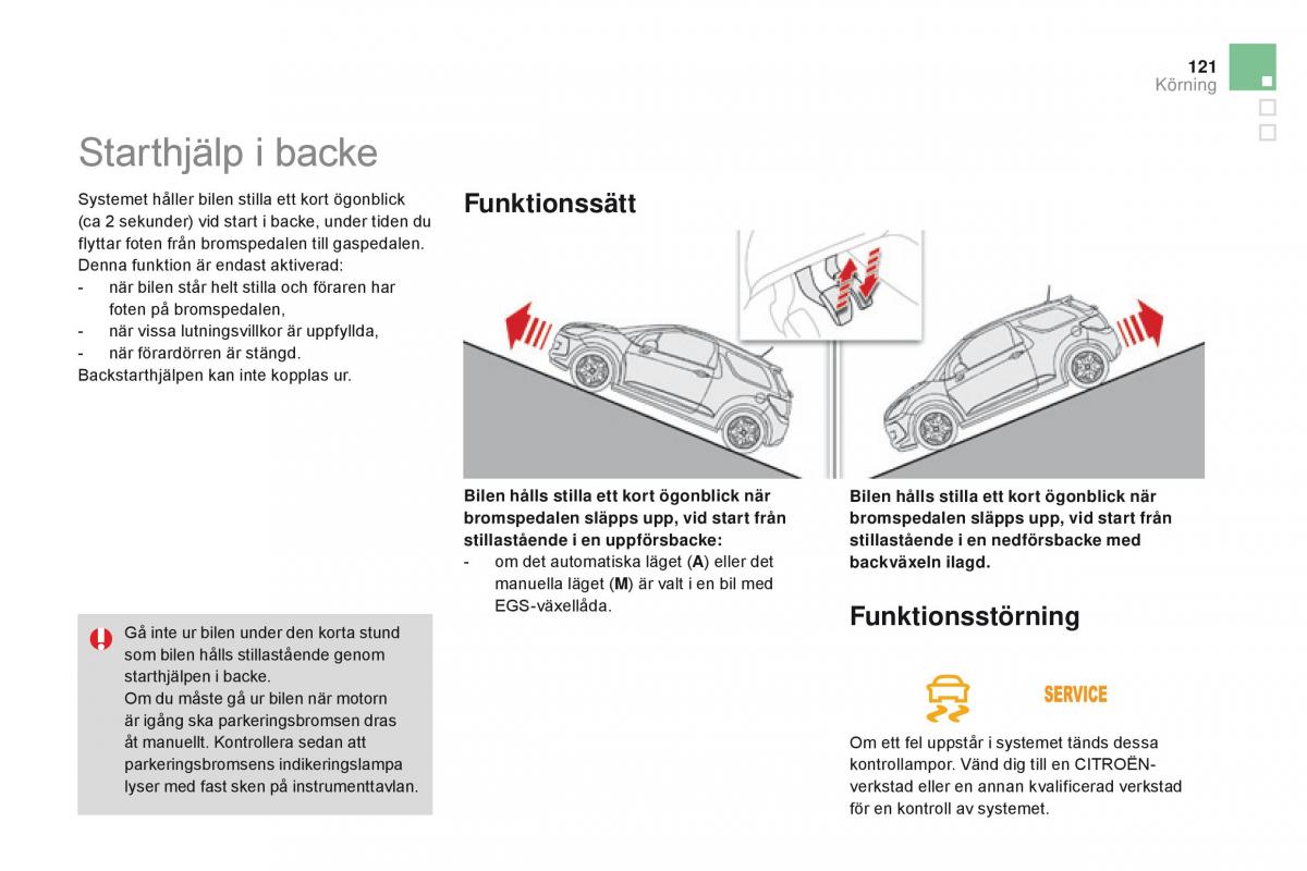 manual Citroen DS3 Citroen DS3 instruktionsbok / page 123