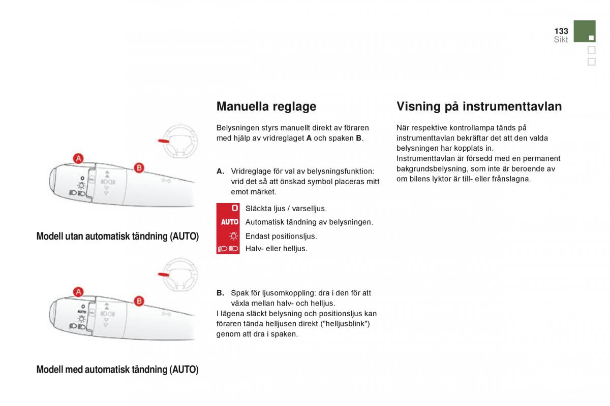 manual Citroen DS3 Citroen DS3 instruktionsbok / page 135