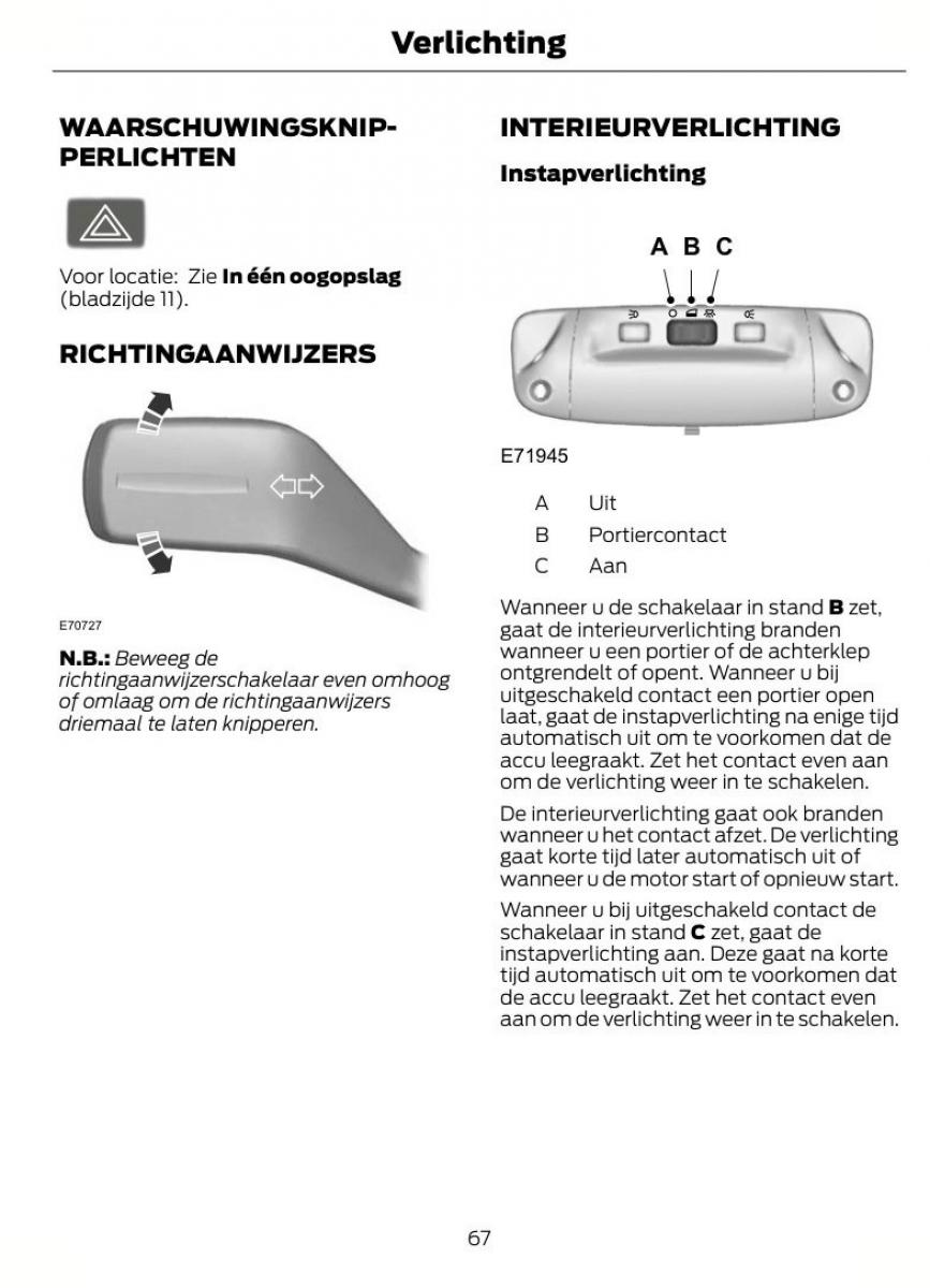 Ford S Max I 1 handleiding / page 70
