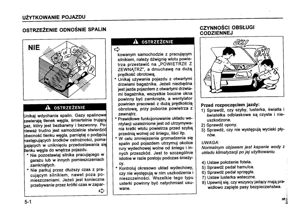 Suzuki Baleno I 1 instrukcja obslugi / page 70