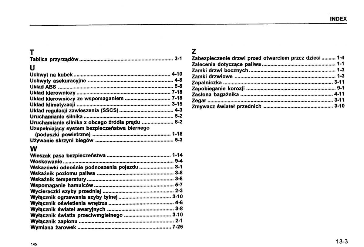 Suzuki Baleno I 1 instrukcja obslugi / page 147