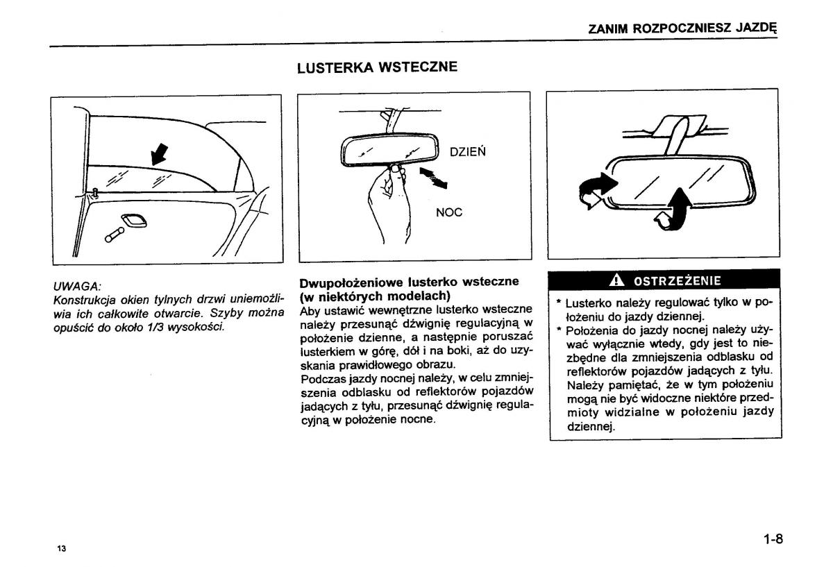 Suzuki Baleno I 1 instrukcja obslugi / page 15