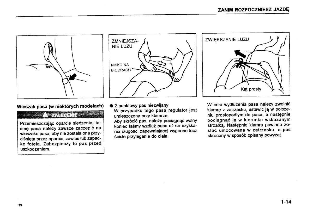 manual  Suzuki Baleno I 1 instrukcja / page 21
