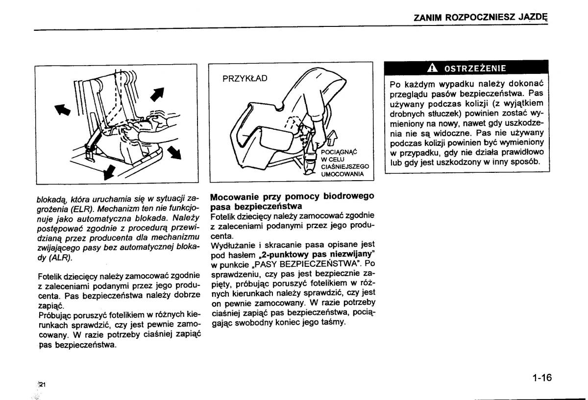 Suzuki Baleno I 1 instrukcja obslugi / page 23
