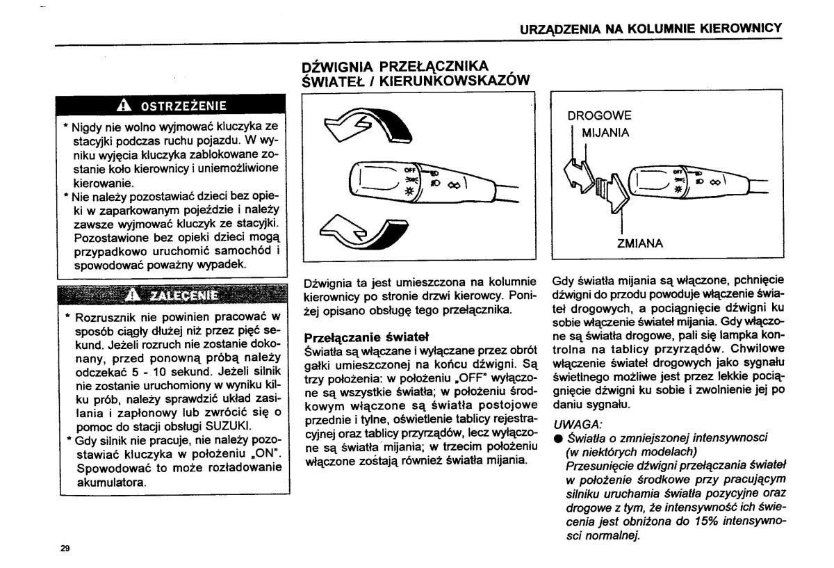 Suzuki Baleno I 1 instrukcja obslugi / page 31