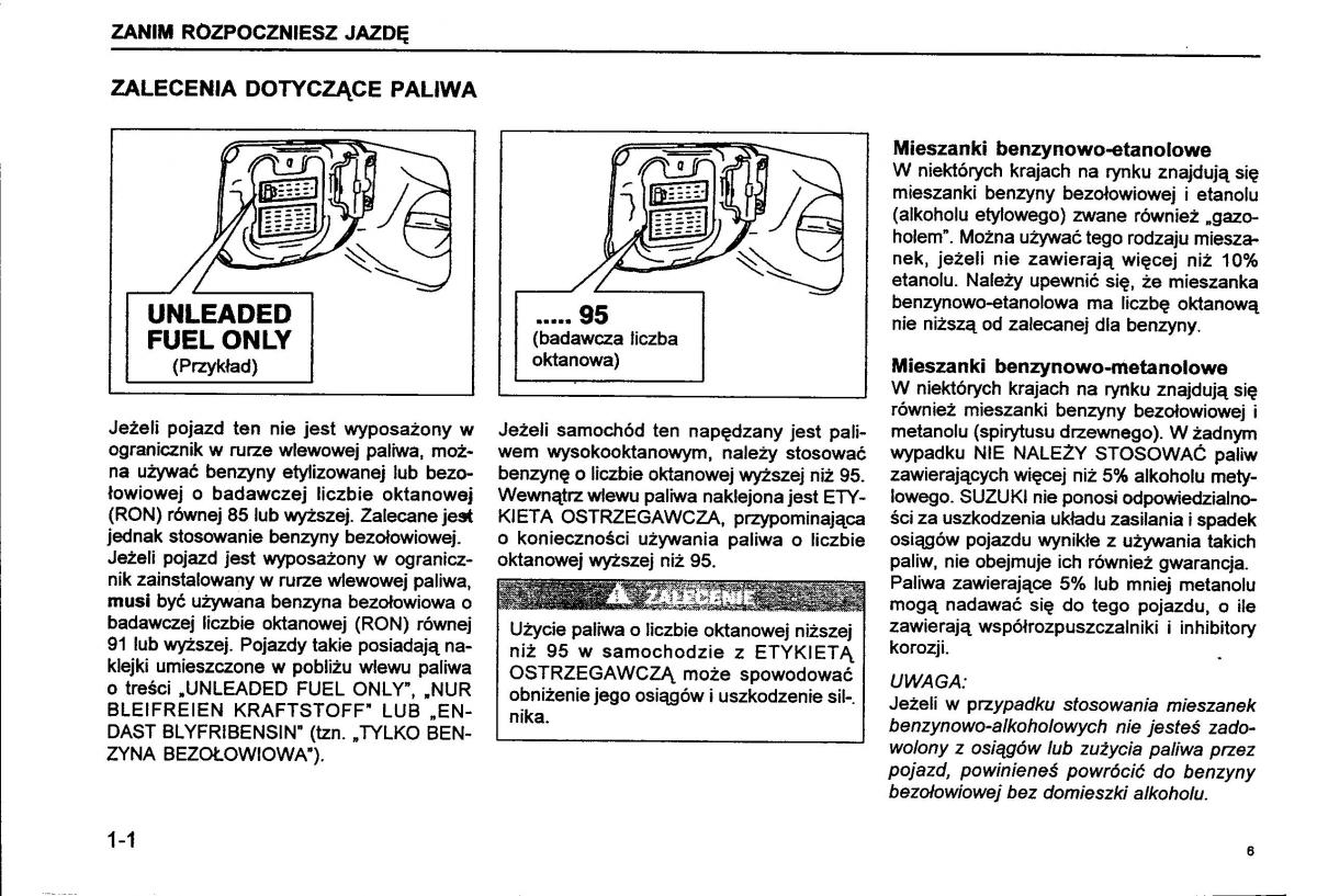 Suzuki Baleno I 1 instrukcja obslugi / page 8
