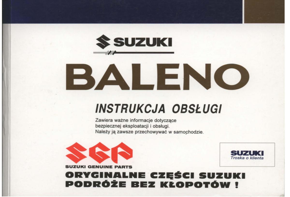 Suzuki Baleno I 1 instrukcja obslugi / page 1