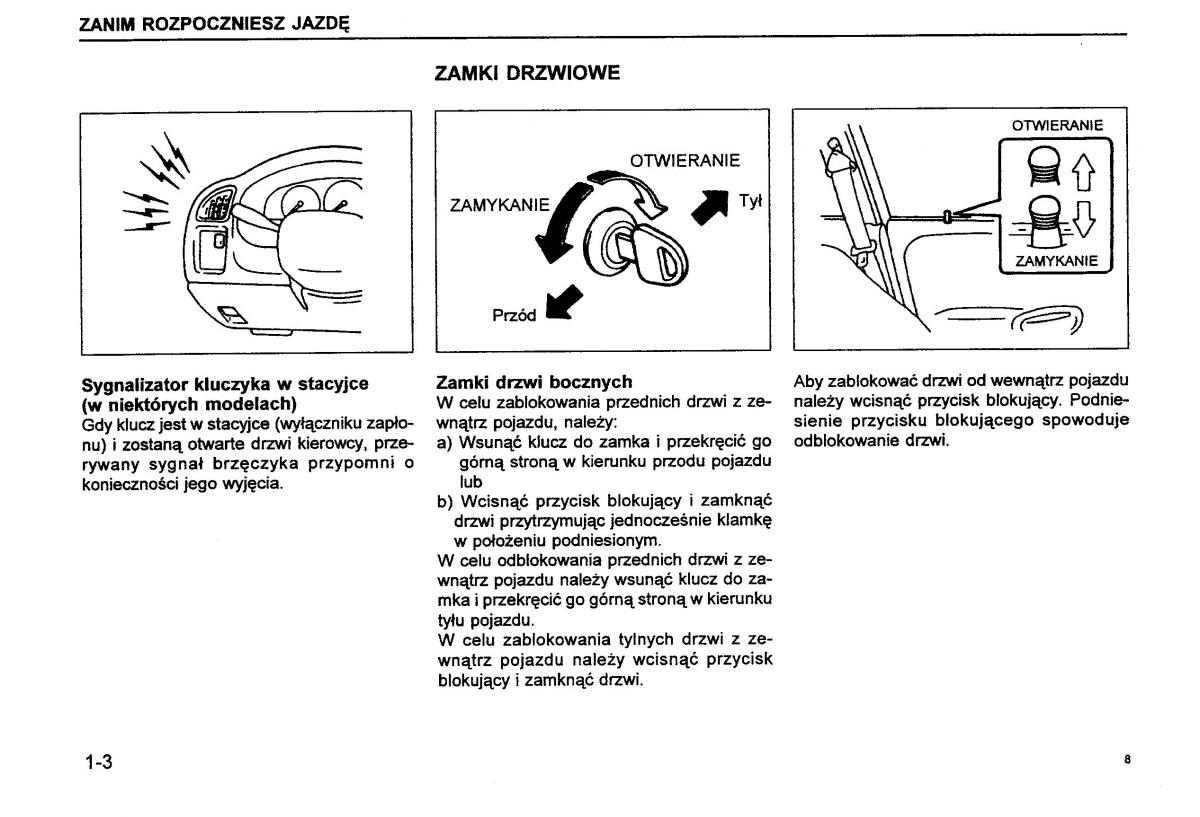 Suzuki Baleno I 1 instrukcja obslugi / page 10