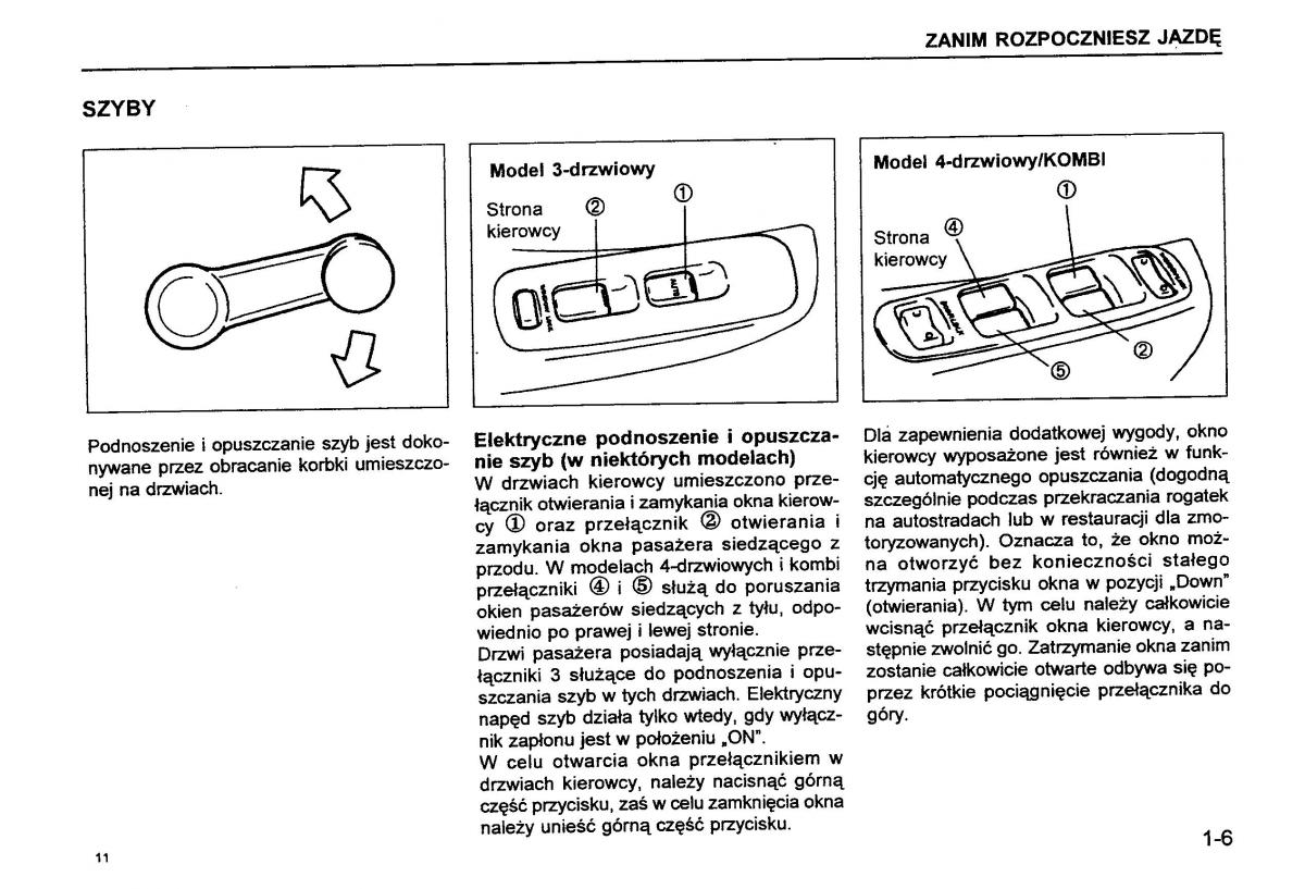 Suzuki Baleno I 1 instrukcja obslugi / page 13