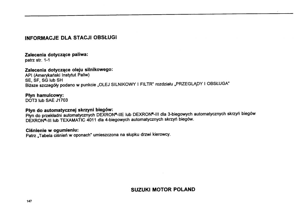 manual  Suzuki Baleno I 1 instrukcja / page 149