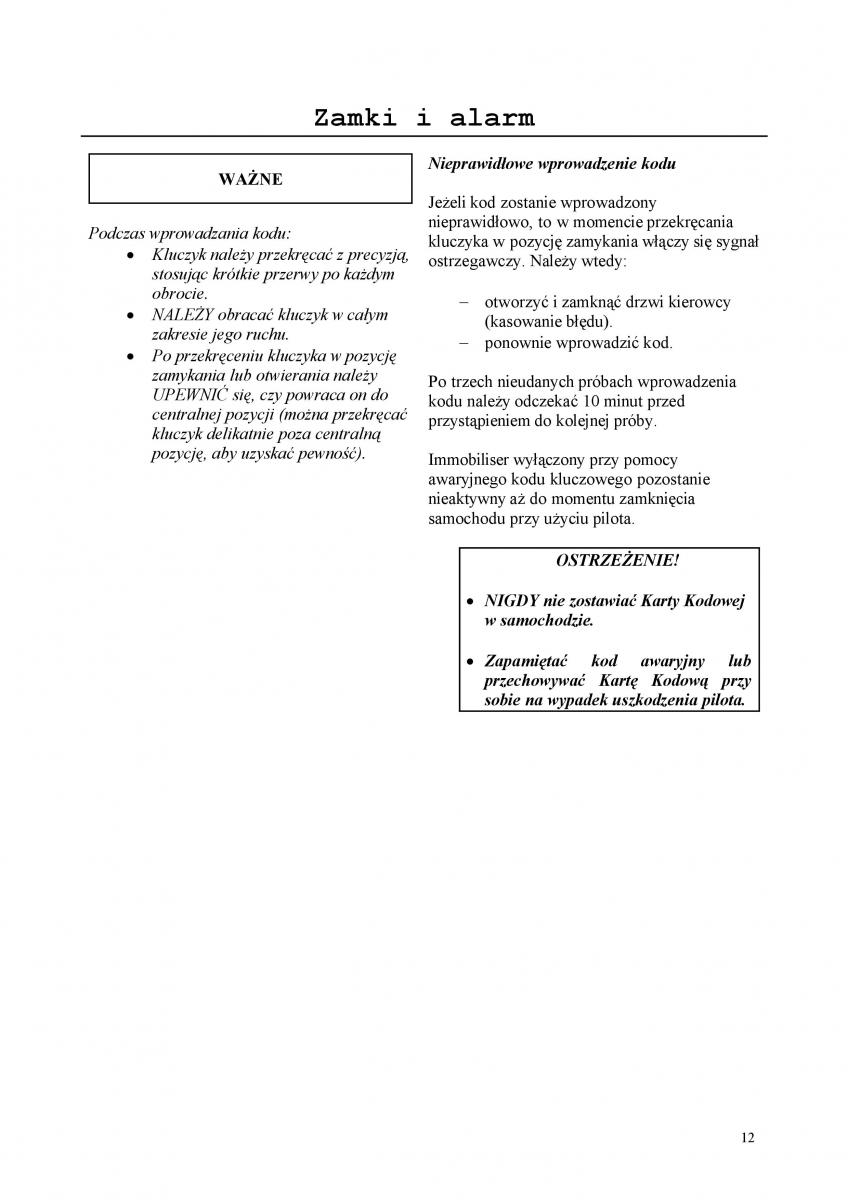 manual  Rover 200 III 3 instrukcja / page 12