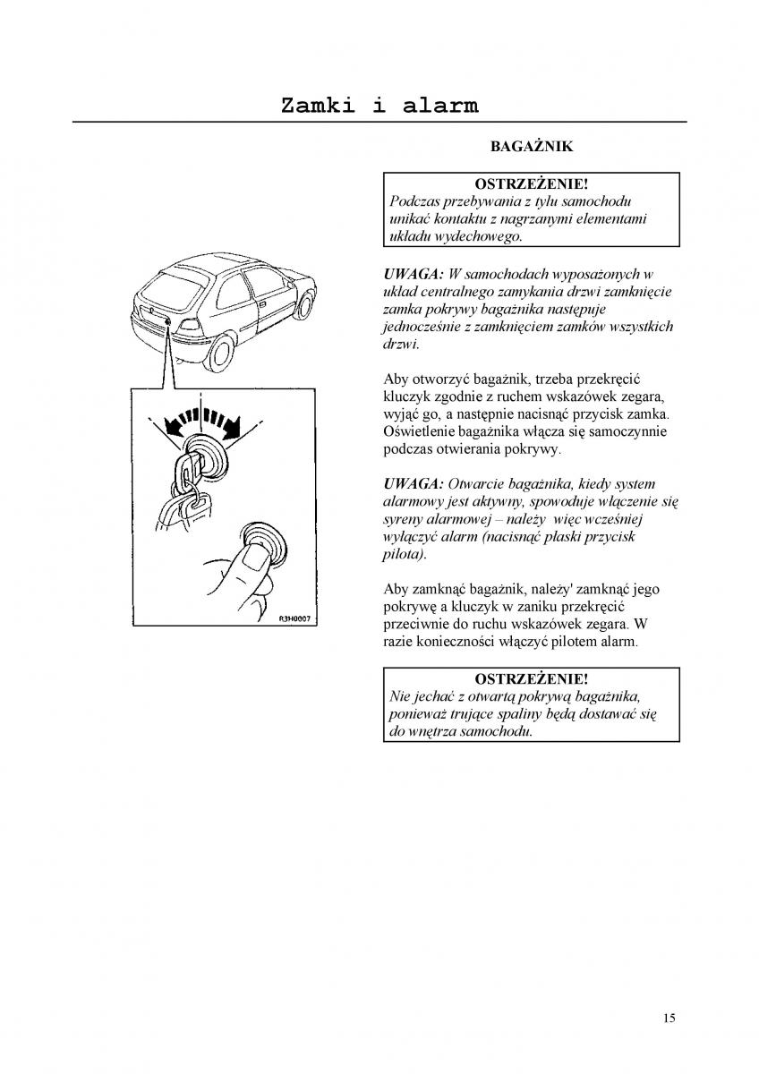 Rover 200 III 3 instrukcja obslugi / page 15