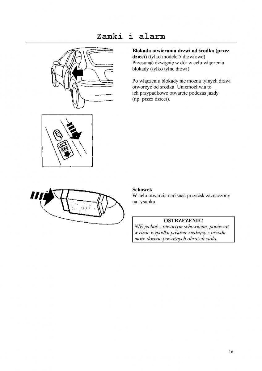 Rover 200 III 3 instrukcja obslugi / page 16