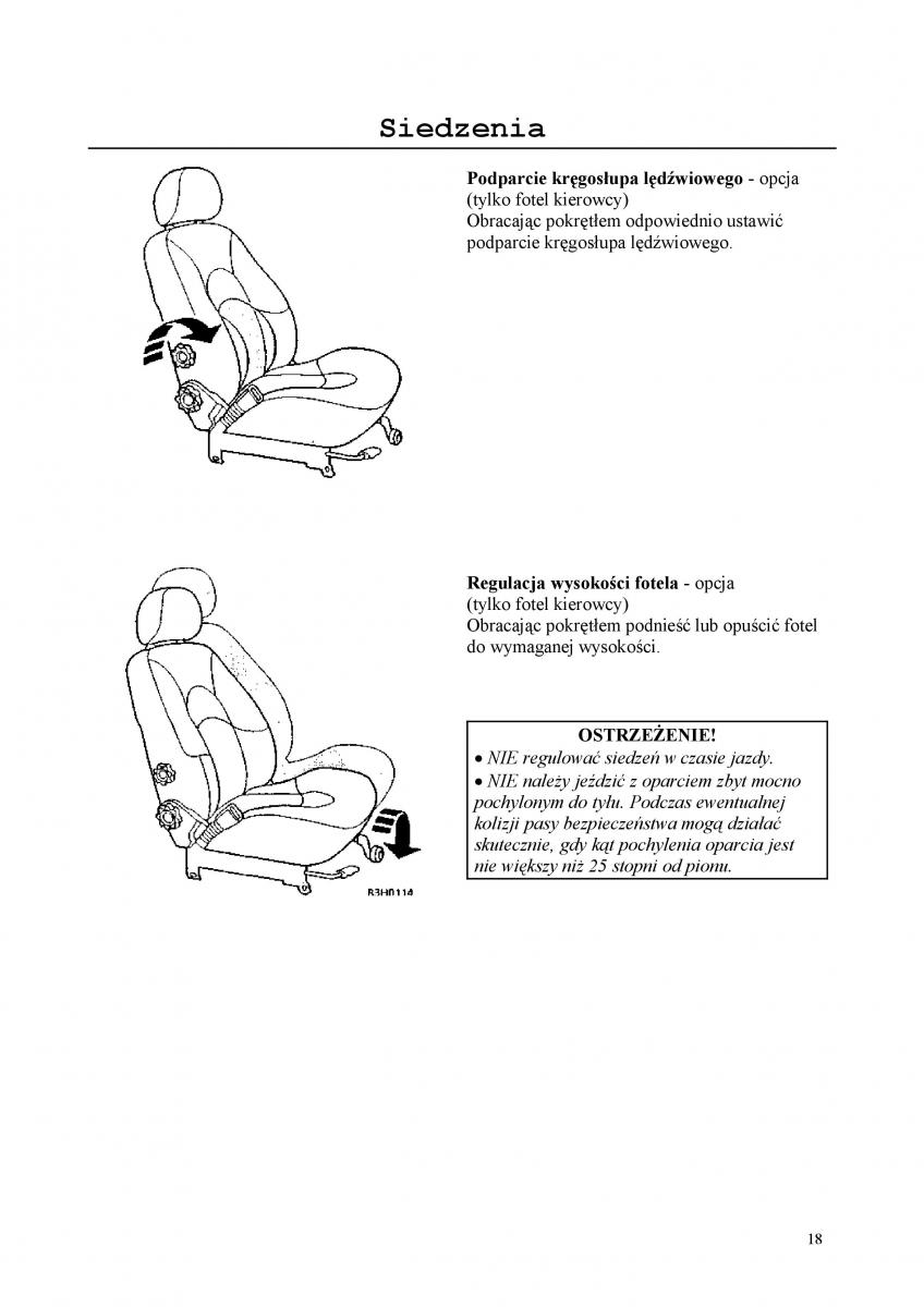 Rover 200 III 3 instrukcja obslugi / page 18