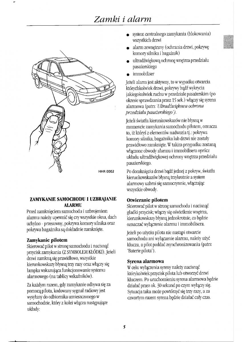 Rover 400 II 2 instrukcja obslugi / page 8