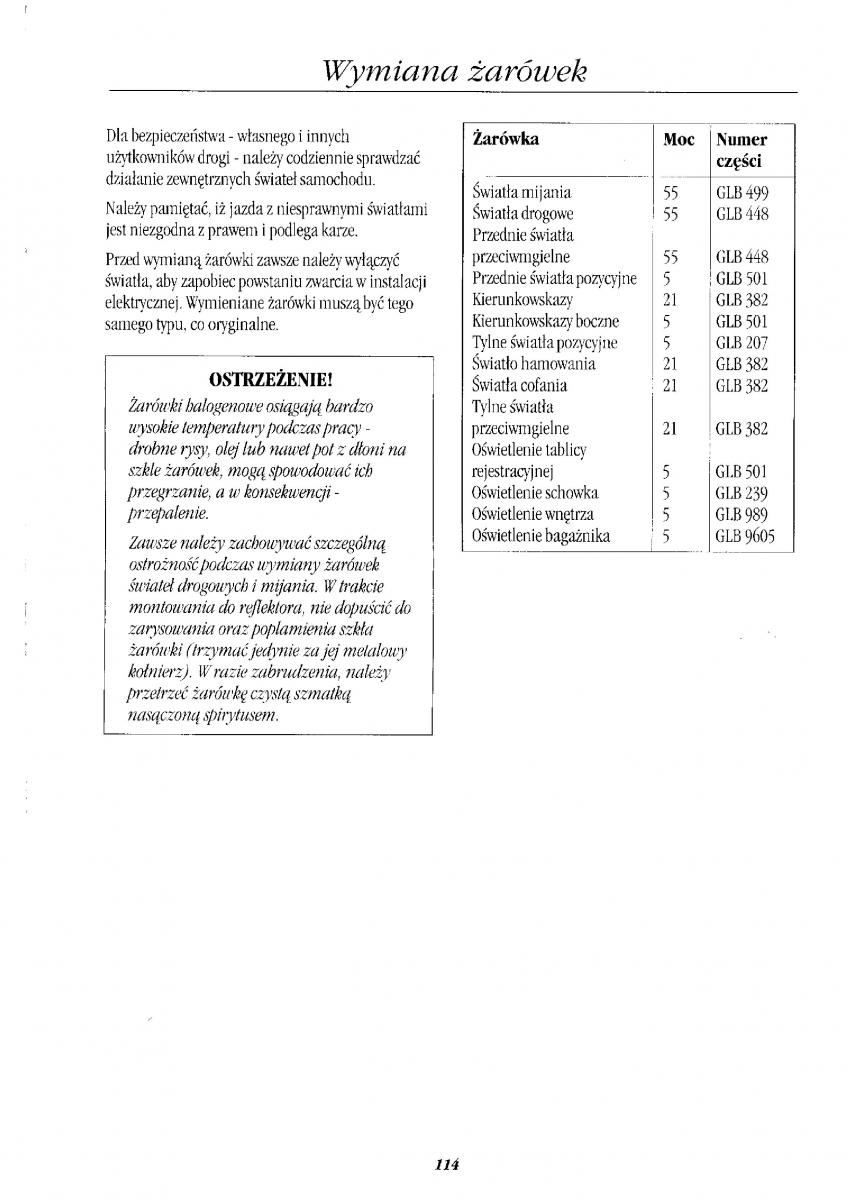 Rover 400 II 2 instrukcja obslugi / page 125