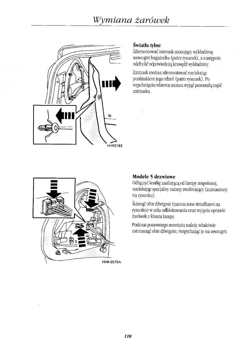 manual  Rover 400 II 2 instrukcja / page 129