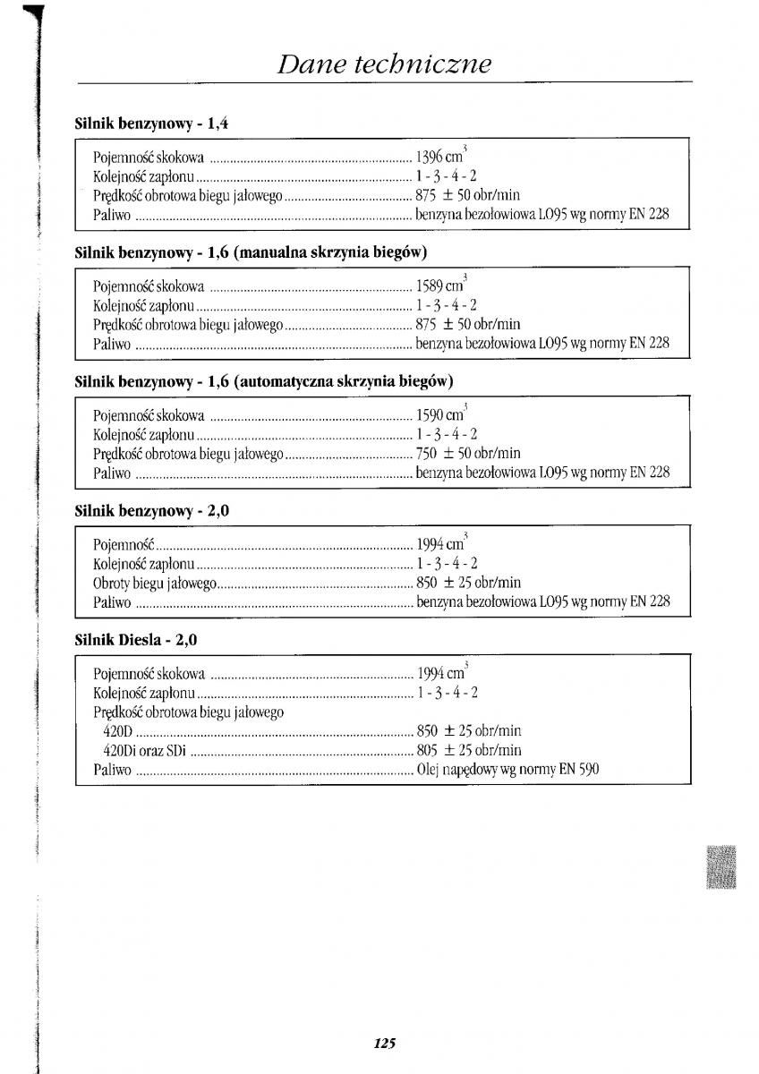 Rover 400 II 2 instrukcja obslugi / page 137