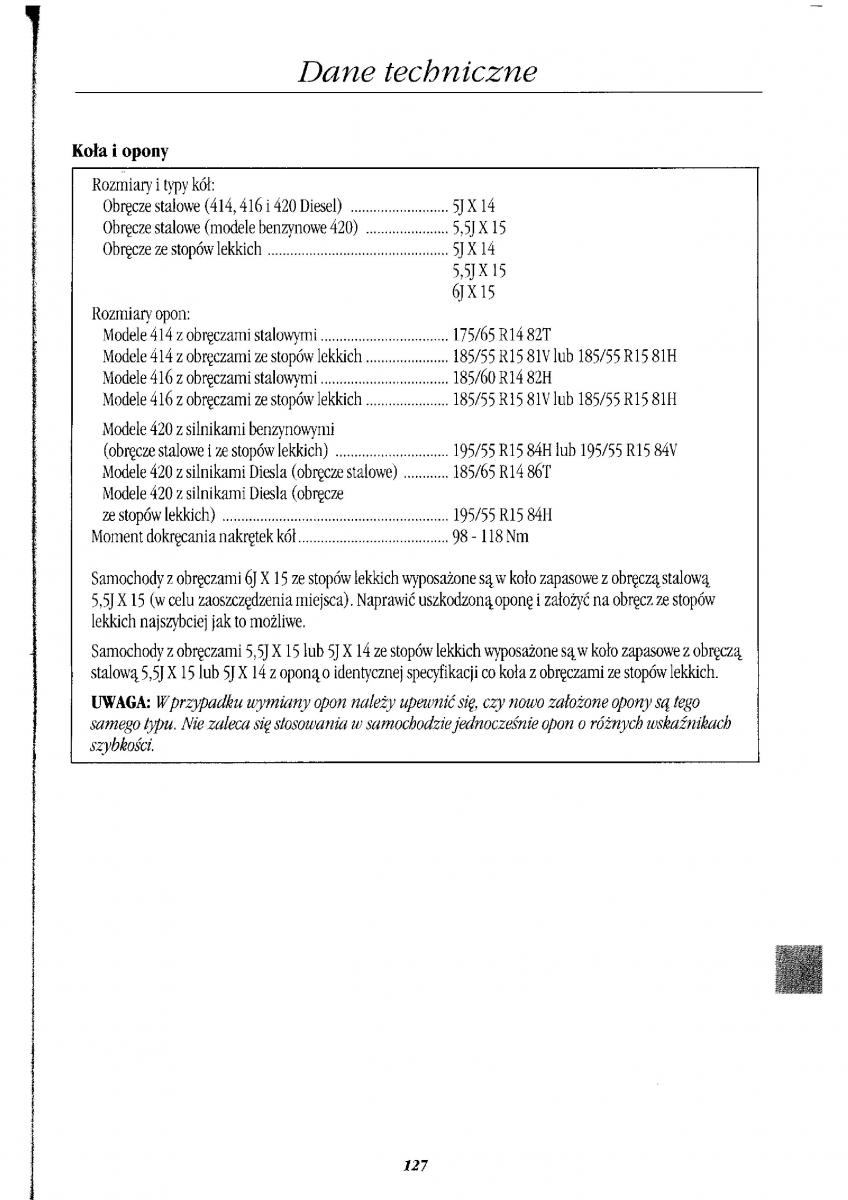 manual  Rover 400 II 2 instrukcja / page 139