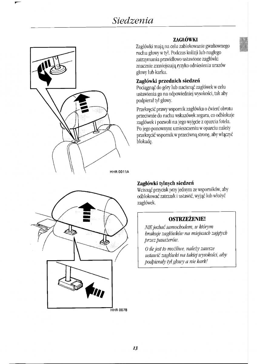 Rover 400 II 2 instrukcja obslugi / page 16