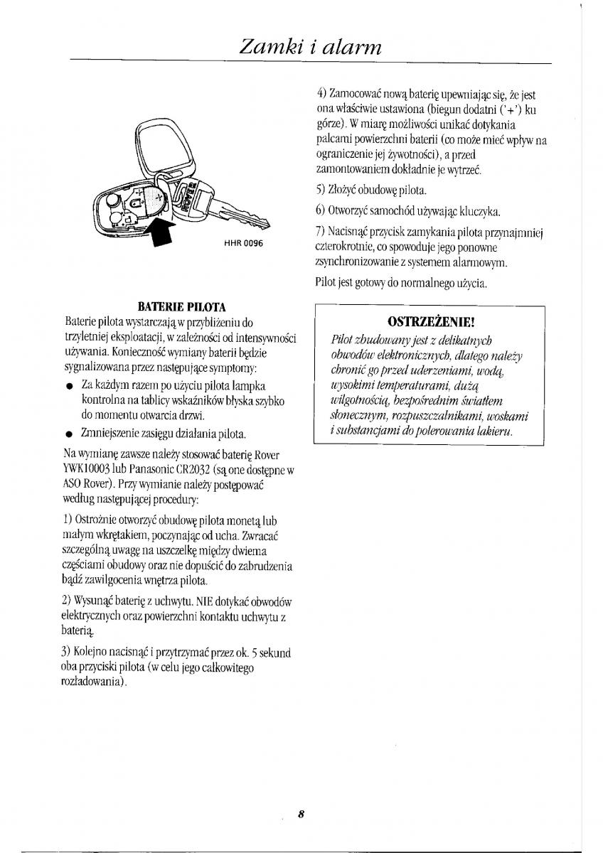 manual  Rover 400 II 2 instrukcja / page 11